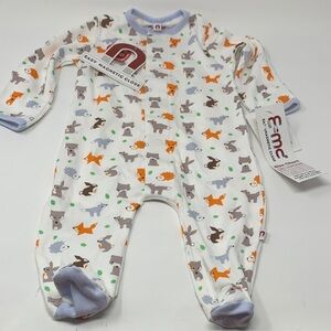 Emc baby Animal Print One Piece - White and Orange